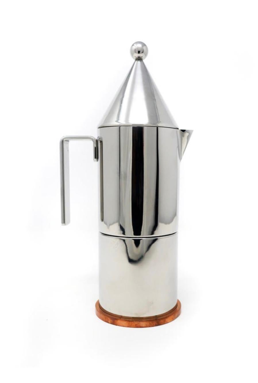Vintage 1983 Alessi Original 3cp La Conica Espresso Coffee Maker Italia MINT in vendita 1