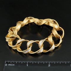 Bracelet vintage de 1983, création d'Angela Cummings for Tiffany & Co., en or 18 carats, serti de diamants d'un poids total de 0,72 carat