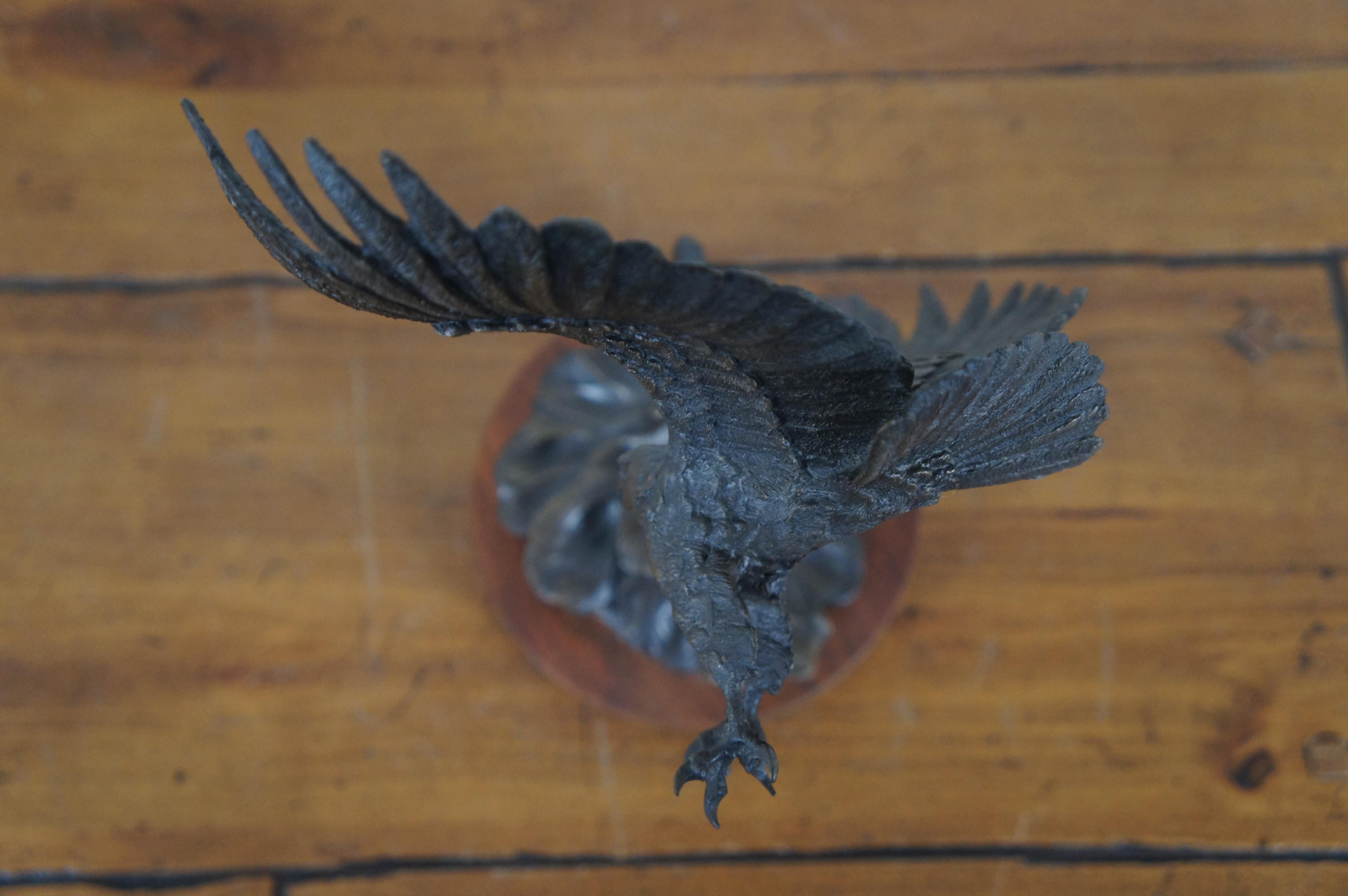 Vintage 1983 Bronze Amerikanischer Baldadler mit schwebenden Flügeln des Glanzes, Skulptur 15
