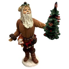 Vintage 1983 Duncan Royale Ceramic “Pioneer” History of Santa w/ Box ~ 12”h