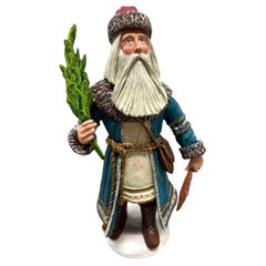 Vintage 1983 Duncan Royale Ceramic “Russian” History of Santa w/ Box ~ 12”h