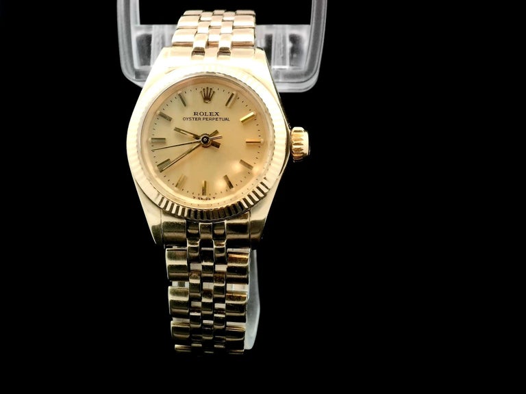 1983 Vintage Gold Rolex Jubilee Rolex Date 15037 Yellow Gold Dial Jubilee 34mm Circa 1983  main image 3