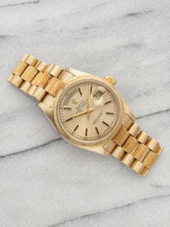 Vintage 1983 Rolex Day-Date 18078 18K YG Champagne Tapestry Dial Auto 36mm