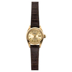 Vintage 1983 Rolex Lady Datejust 18K YG 6916 Auto Champagne Sunburst 26mm