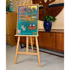 Vintage 1984 Atlanta Arts Festival Piedmont Park Larry Connatser Poster