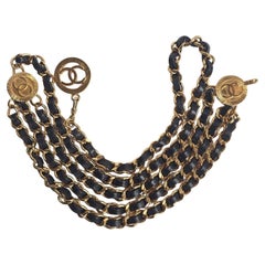 Vintage 1984 Chanel Triple Layered Chain Waist Belt Vintage 1984 Chanel Triple Layered Chain Waist Belt