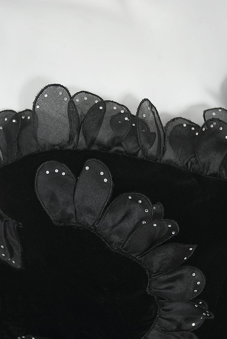 Vintage 1984 Givenchy Haute Couture Silk Petal Appliqu Velvet ...
