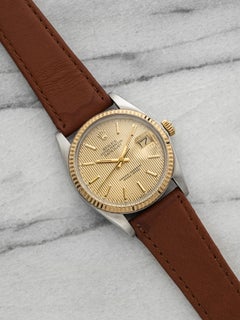 Vintage 1984 Rolex Datejust 16013 Two-Tone Champagne Tapestry Dial Auto 36mm