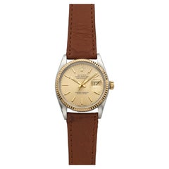 Vintage 1984 Rolex Datejust 16013 Two-Tone Champagne Tapestry Dial Auto 36mm