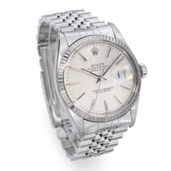 Vintage 1984 Rolex Datejust Stainless Steel Linen Dial Automatic Watch Ref 16014