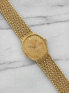 Vintage 1985 Audemars Piguet Octagon 14439BA 18K YG Diamond Dial Quartz 29 mm