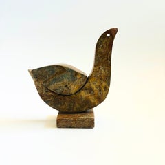Vintage 1985 Carved Stone Bird Sculpture
