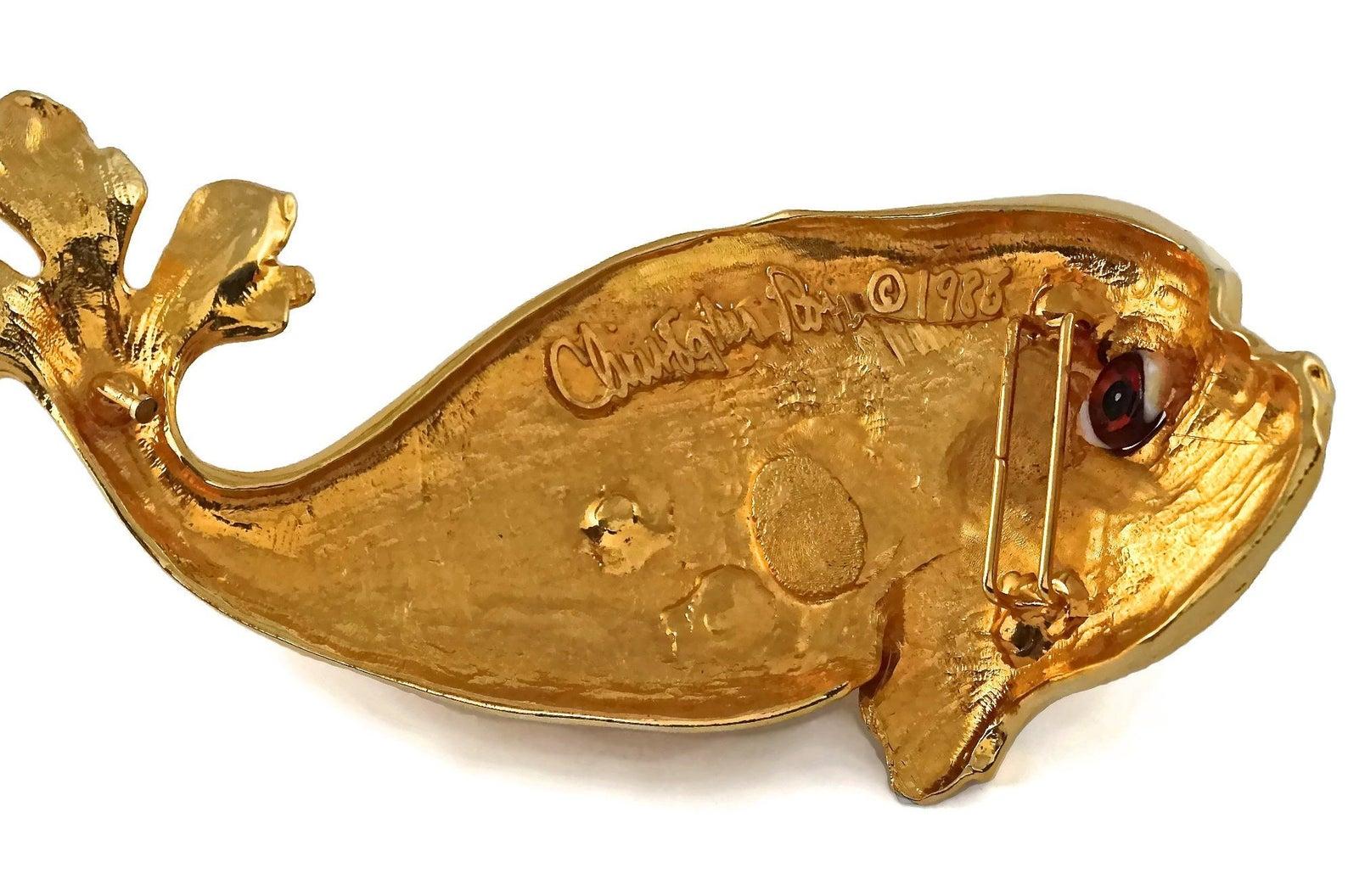 Vintage 1985 CHRISTOPHER ROSS Sculpture Fish Belt Buckle For Sale 1