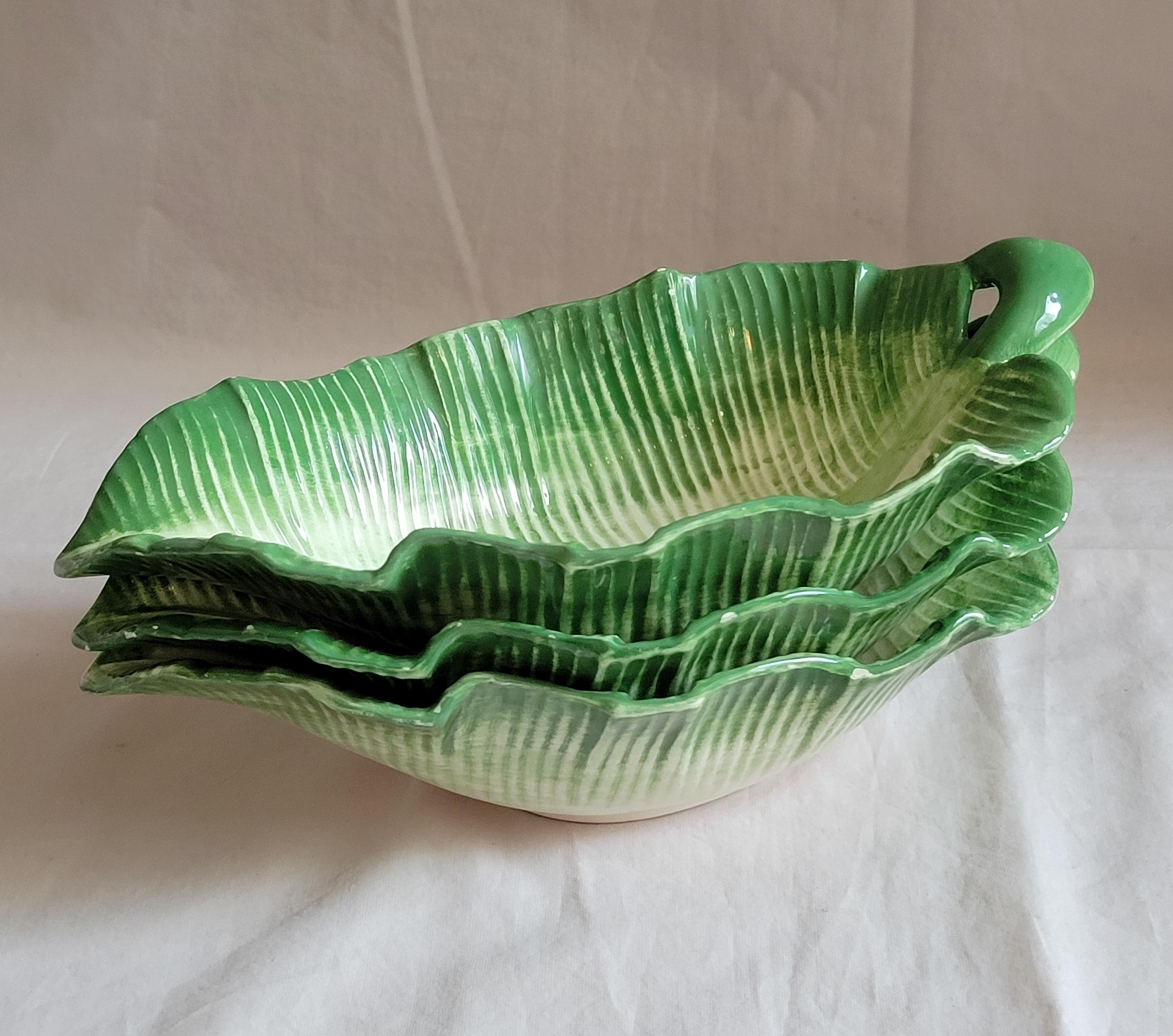 Country Vintage 1985 Fitz and Floyd Leaf Dishes - Set of 3 en vente