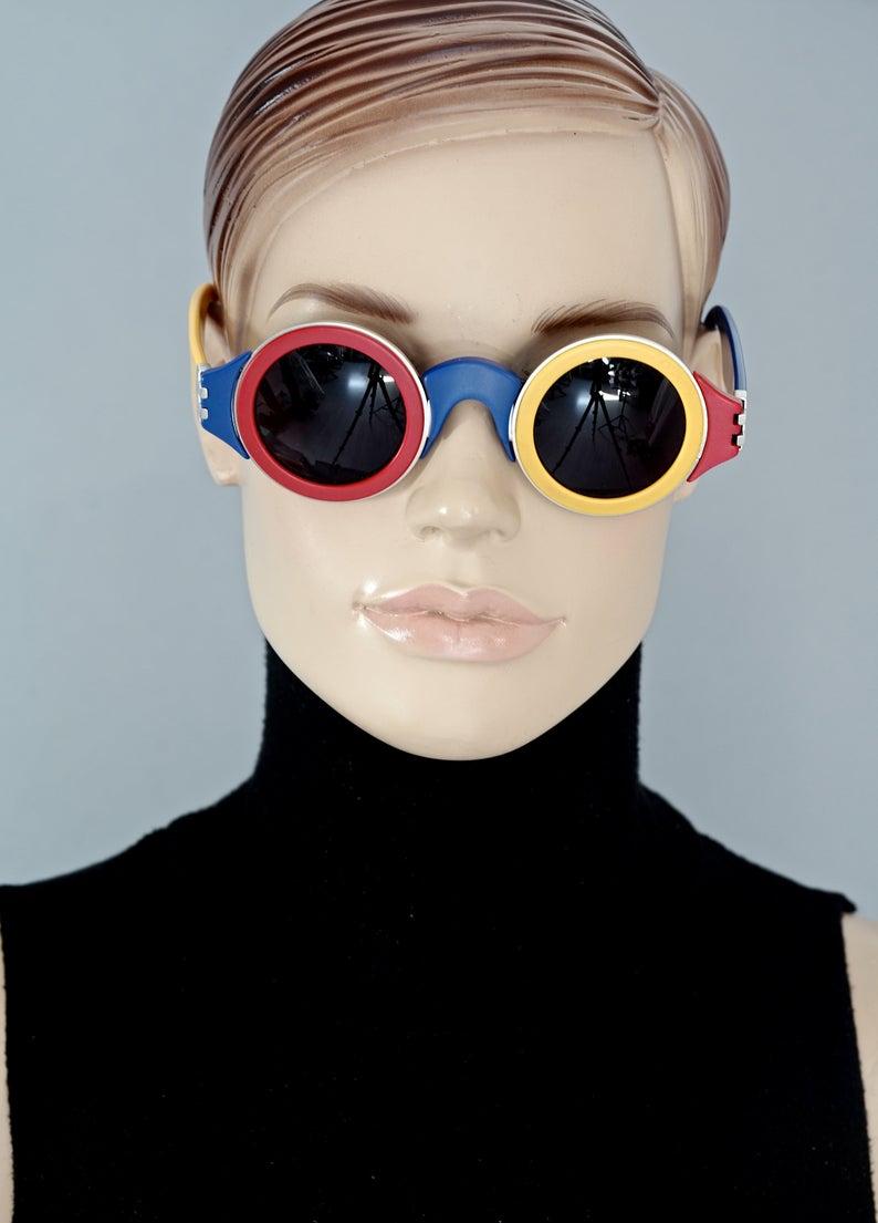 Vintage 1985 KARL LAGERFELD Limited Edition Colour Block Sunglasses 1