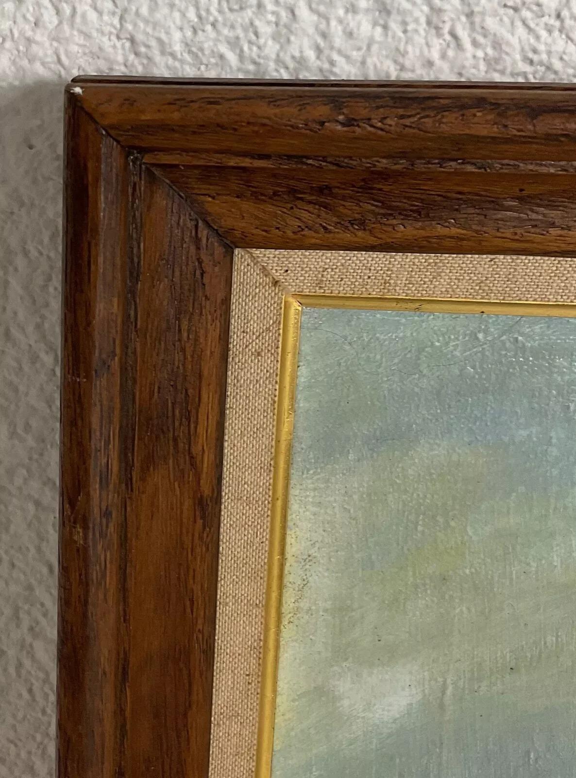 Vintage 1985 Pintura al óleo sobre lienzo - 