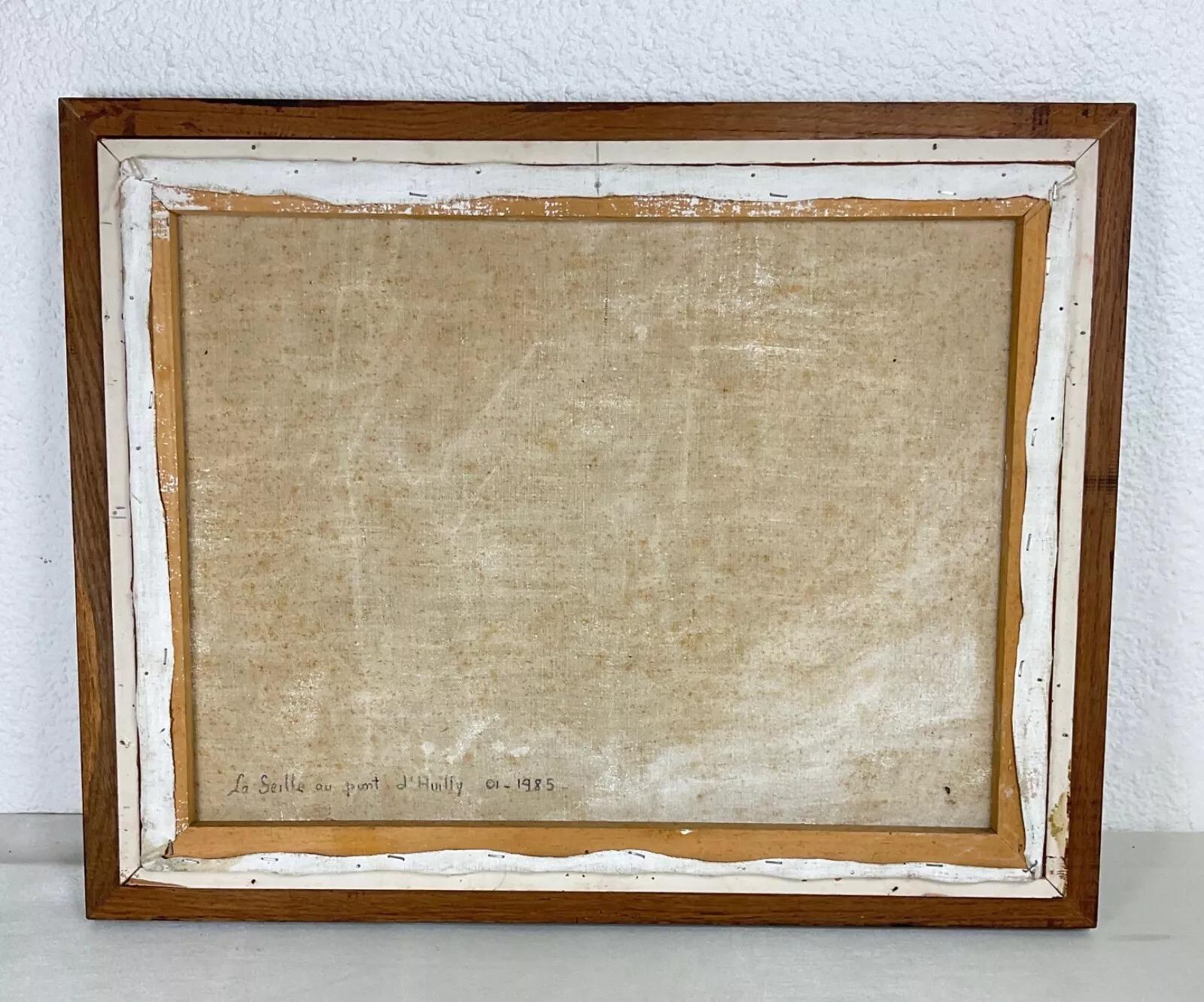 Vintage 1985 Pintura al óleo sobre lienzo - 