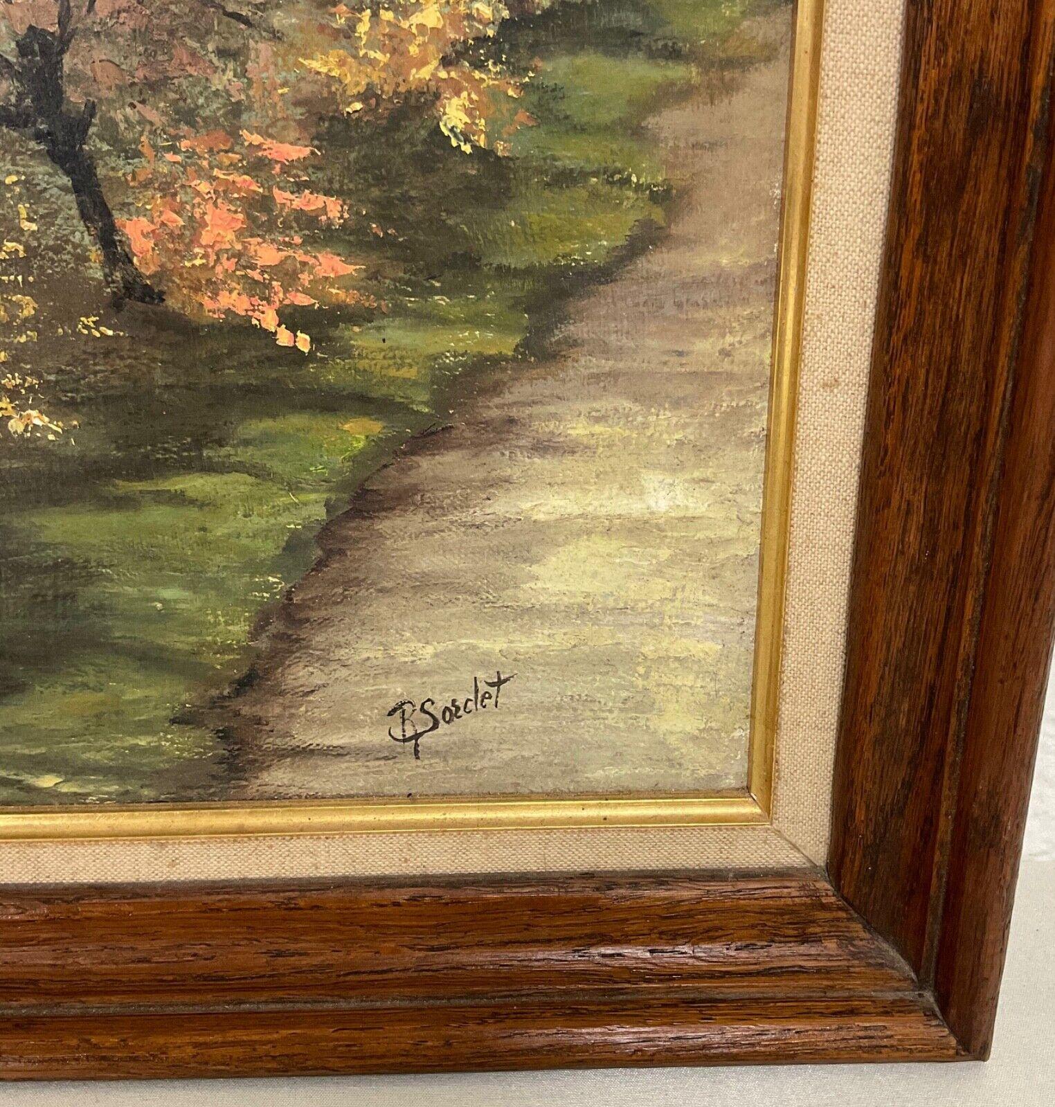 Vintage 1985 Pintura al óleo sobre lienzo - 