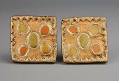 Vintage 1986 BILLY BOY SURREAL Bijoux Massive Biscuit Earrings