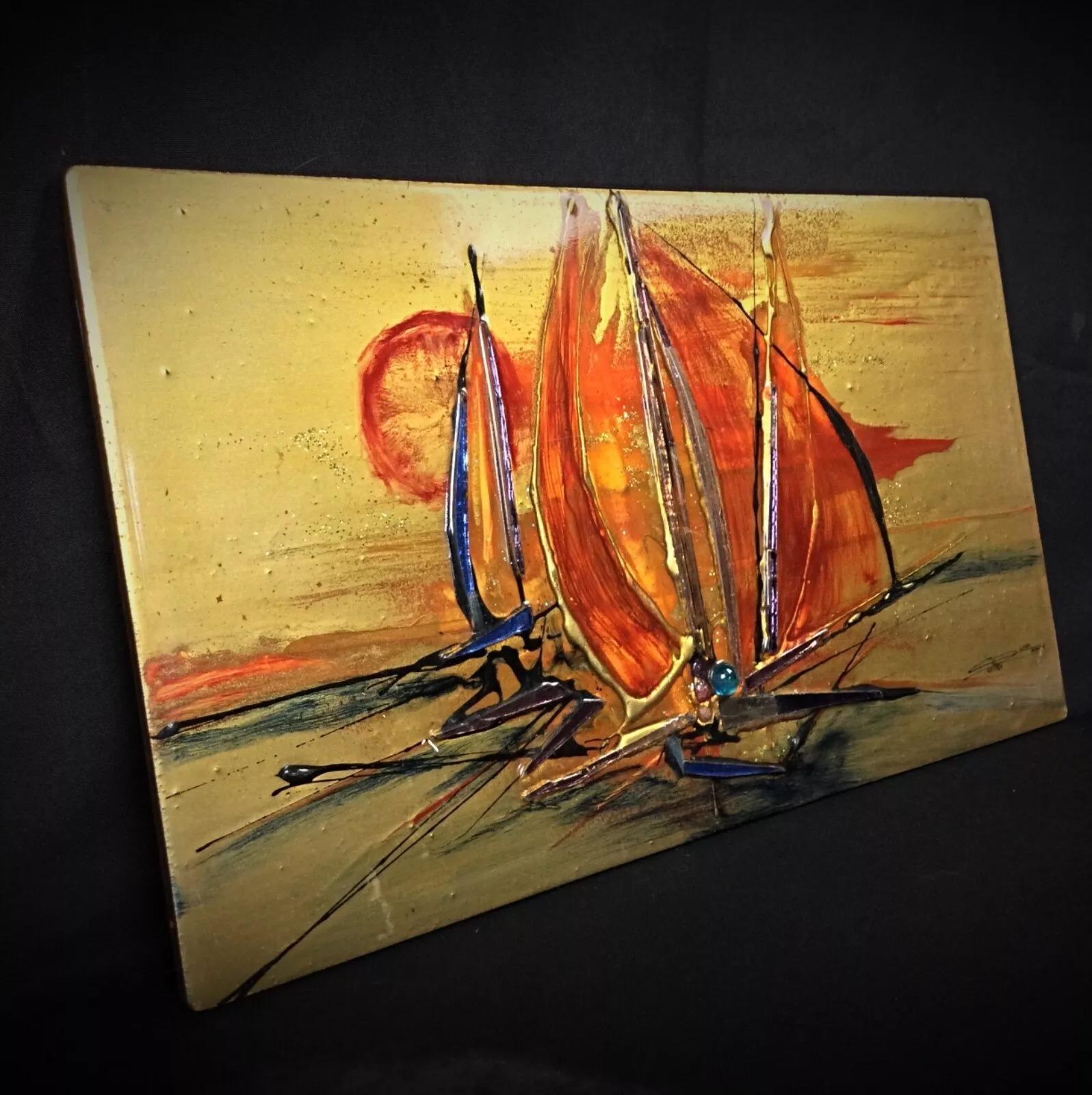Vintage 1986 Laképoxy Painting Signed 