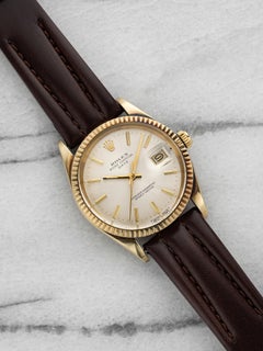 Vintage 1986 Rolex Oyster Perpetual Date 15037 14K YG Auto Champagne 34mm