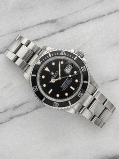 Vintage 1986 Rolex Submariner Date 168000 Stainless Steel Black Dial Auto 40mm