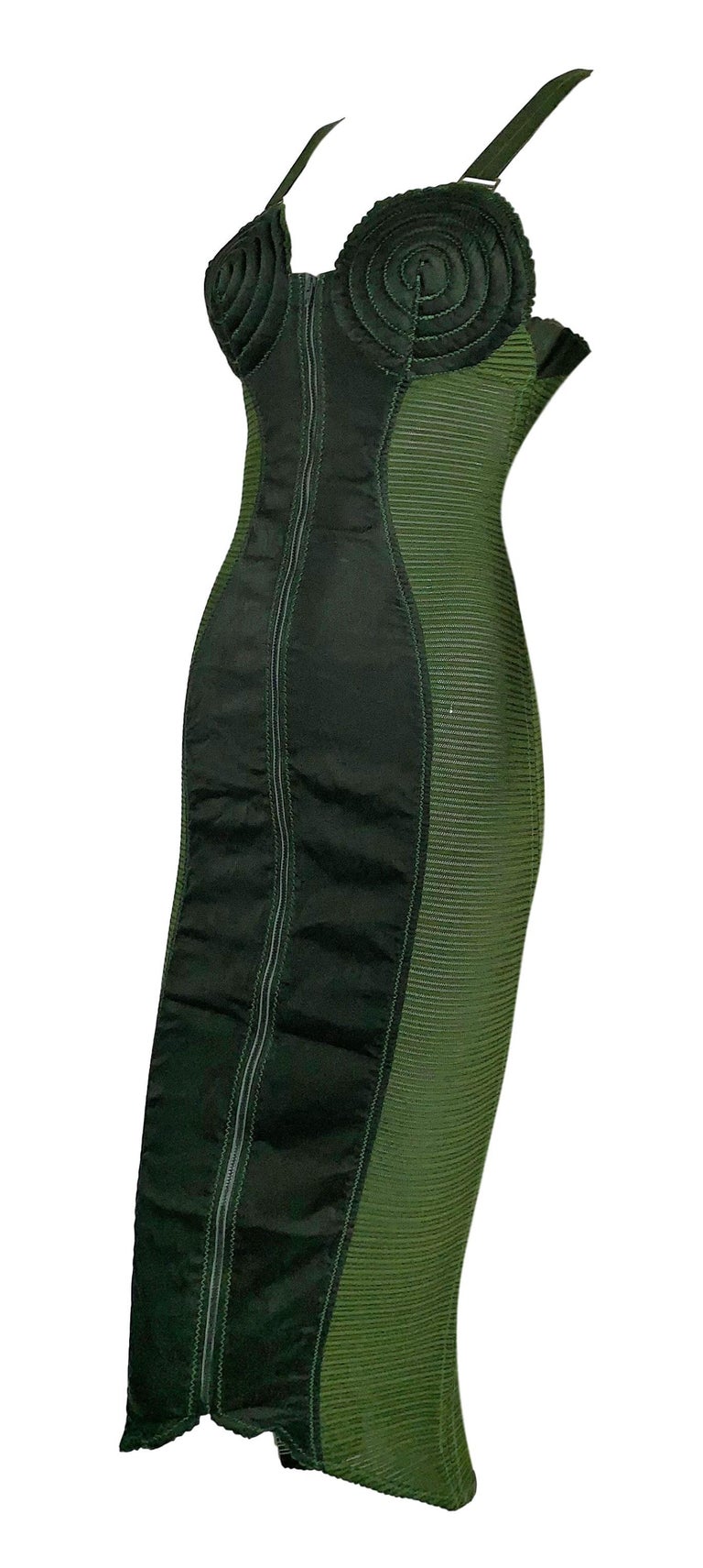 slim fit dress slacks Jean Paul Gaultier Vintage SS 2000 Green Open Knit Cotton Mini Dress –  Amarcord Vintage Fashion main image 0