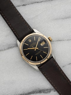 Rolex Datejust 16013 vintage del 1987, bicolore, quadrante nero, automatico, 36 mm
