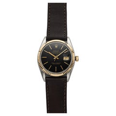 Rolex Datejust 16013 vintage del 1987, bicolore, quadrante nero, automatico, 36 mm