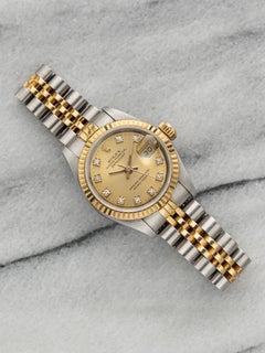 Vintage 1987 Rolex Datejust Lady 69173 Two ToneAutomatic Champagne Diamond Dial