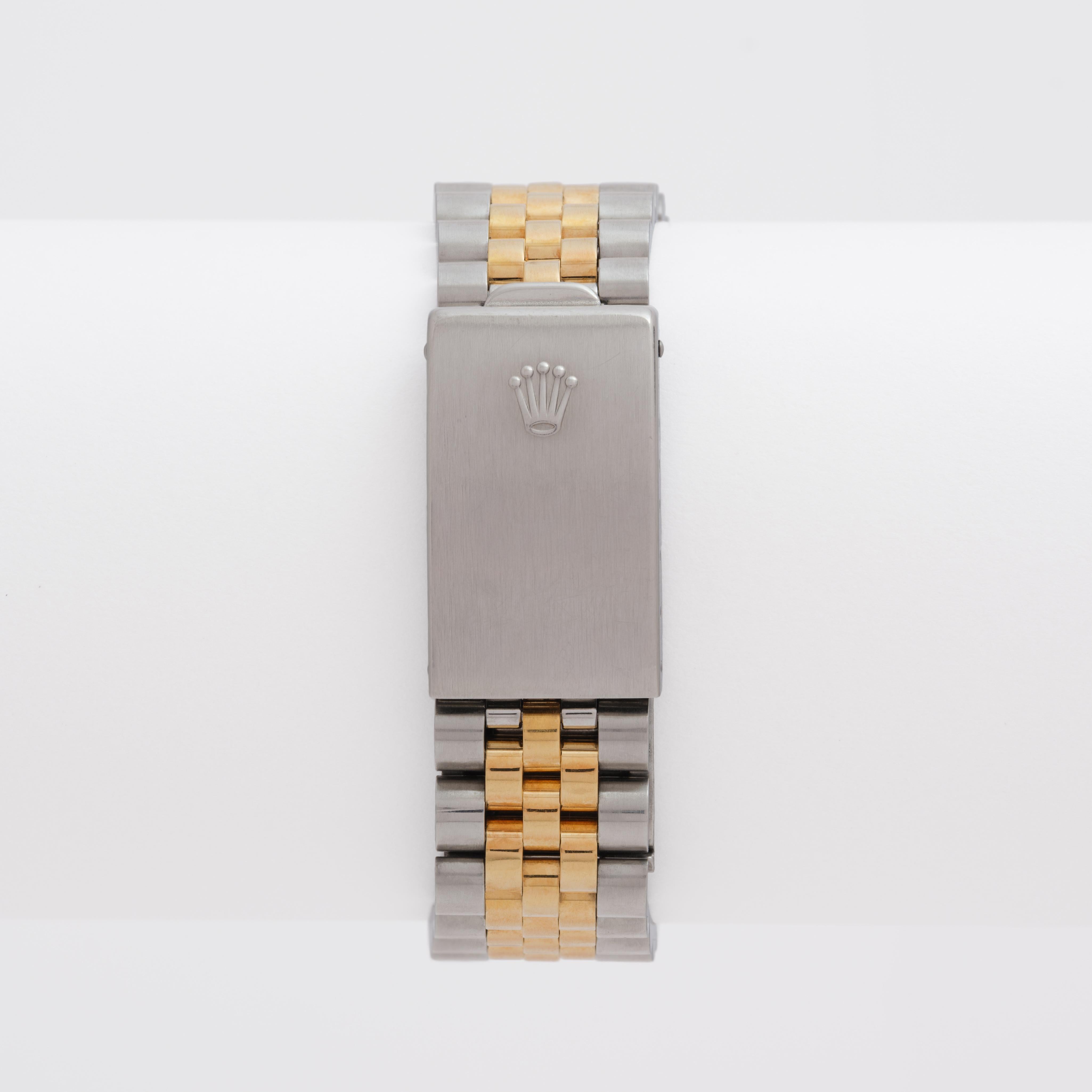 Rolex DateJust d'epoca 1987 Raro quadrante nero con arazzo DateJust Modello 1601 in vendita 1