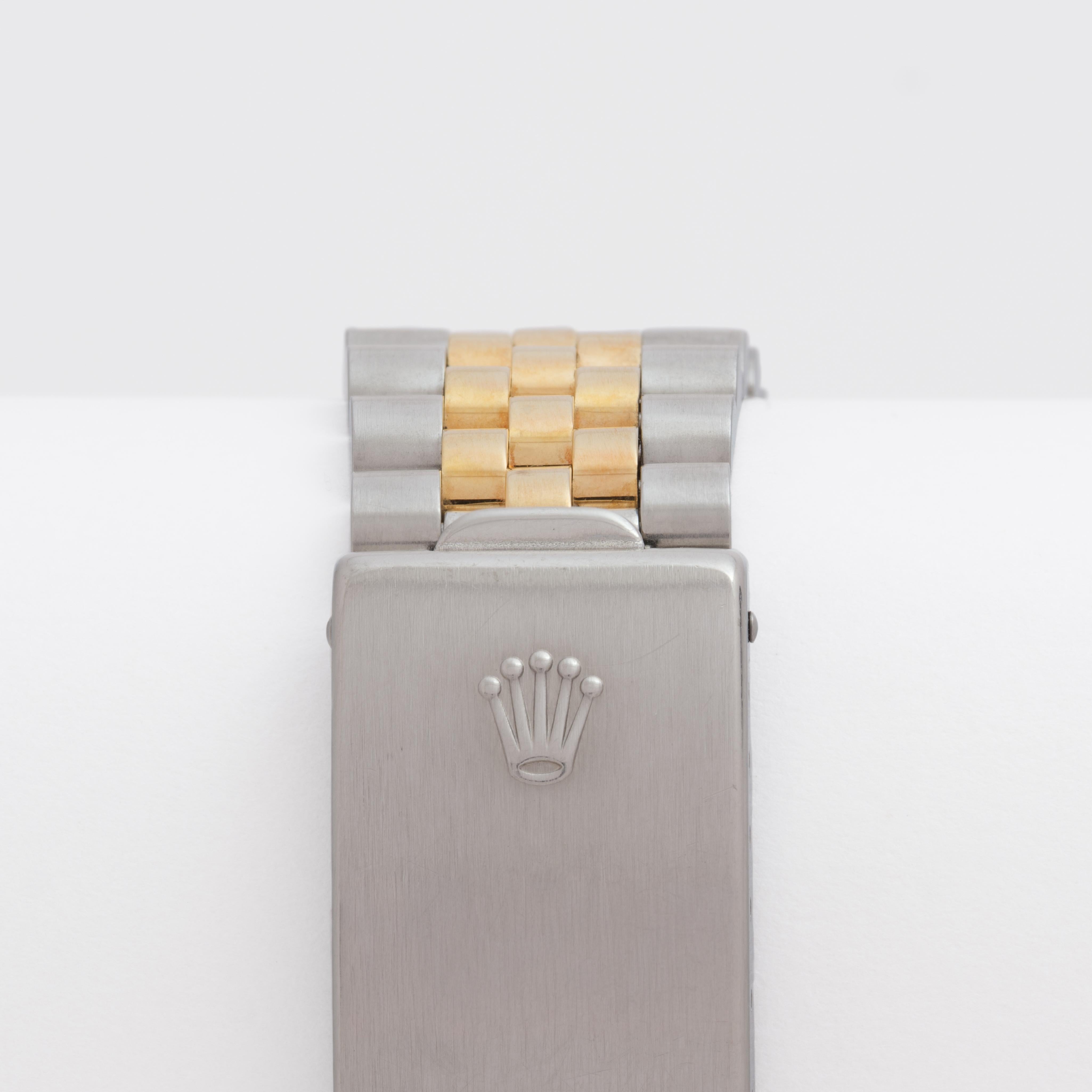 Rolex DateJust d'epoca 1987 Raro quadrante nero con arazzo DateJust Modello 1601 in vendita 2