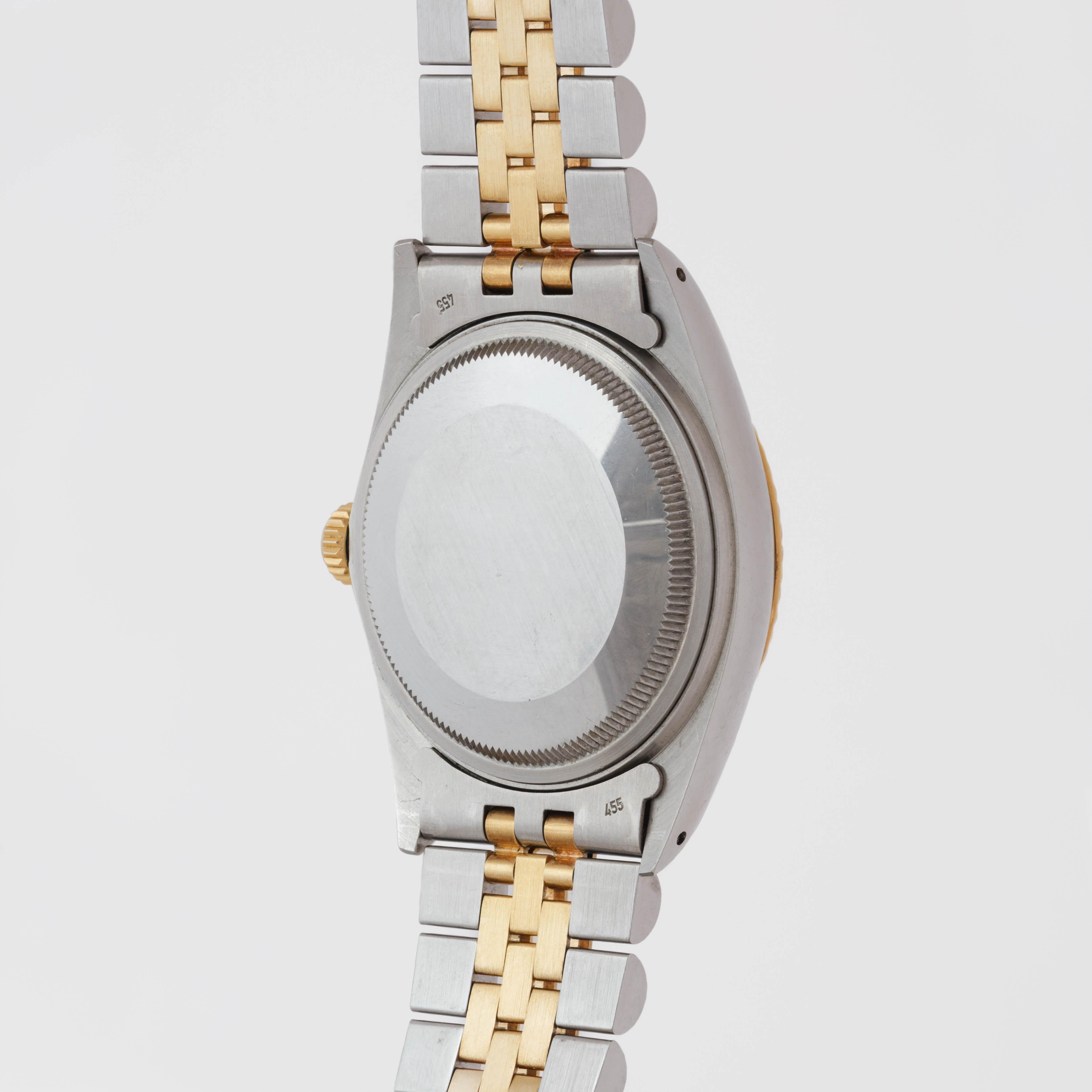 Rolex DateJust d'epoca 1987 Raro quadrante nero con arazzo DateJust Modello 1601 in vendita 3