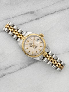 Vintage 1987 Rolex Lady Datejust 69173 Two-Tone Silver Sunburst Dial Auto 26mm