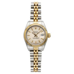 Vintage 1987 Rolex Lady Datejust 69173 Two-Tone Silver Sunburst Dial Auto 26mm
