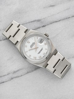 Vintage 1987 Rolex OysterQuartz Datejust Steel 17000 Quartz White Roman 36mm