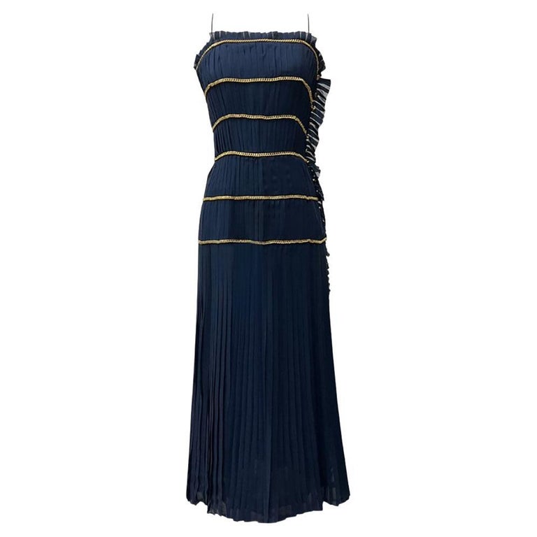 Chanel Navy Dress - 65 For Sale on 1stDibs