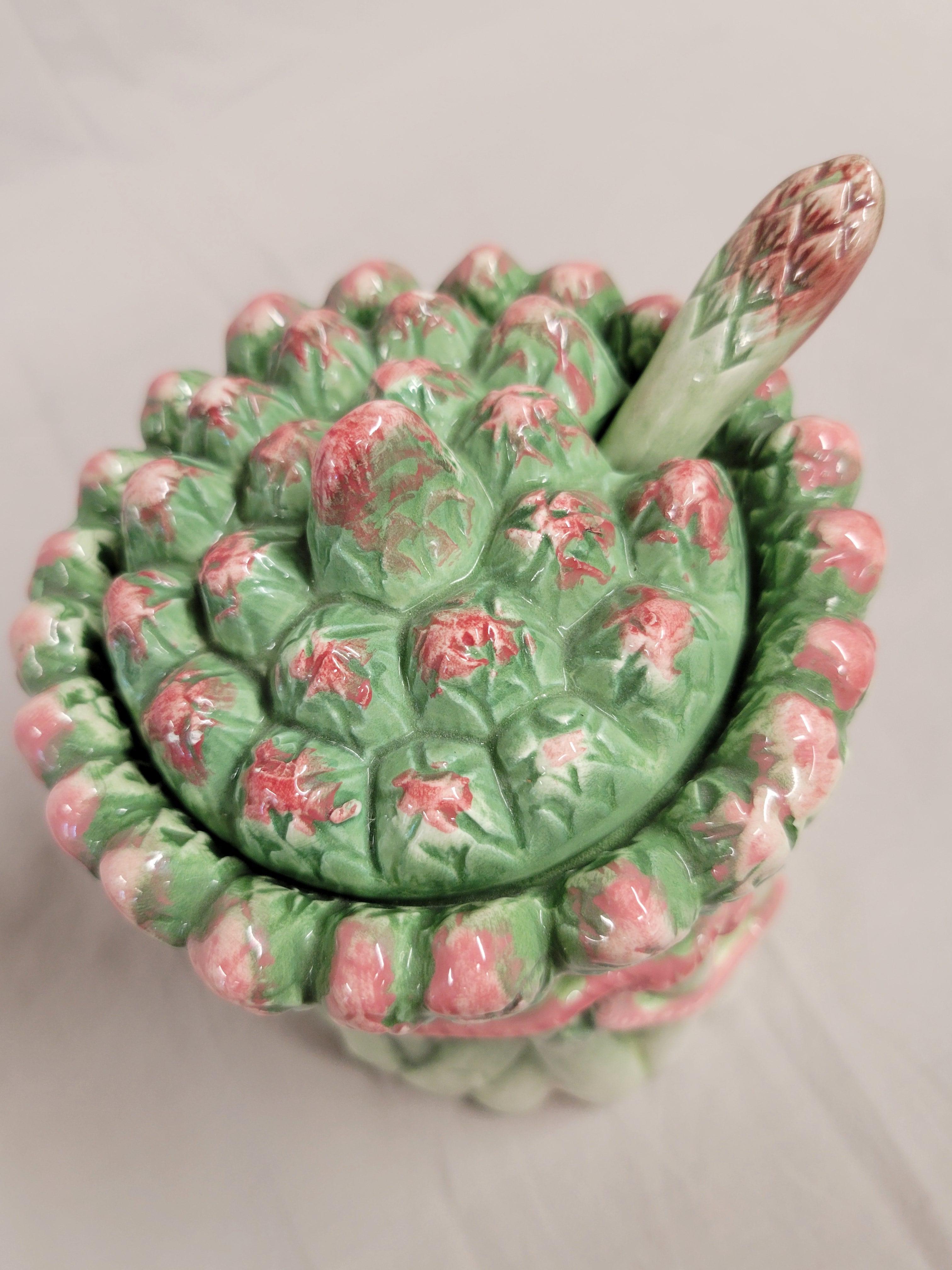 Vintage 1988 Haldon Group of Asparagus Dish With Lid and Spoon for Hollandaise Cuillère à asperges avec couvercle Bon état - En vente à Centennial, CO