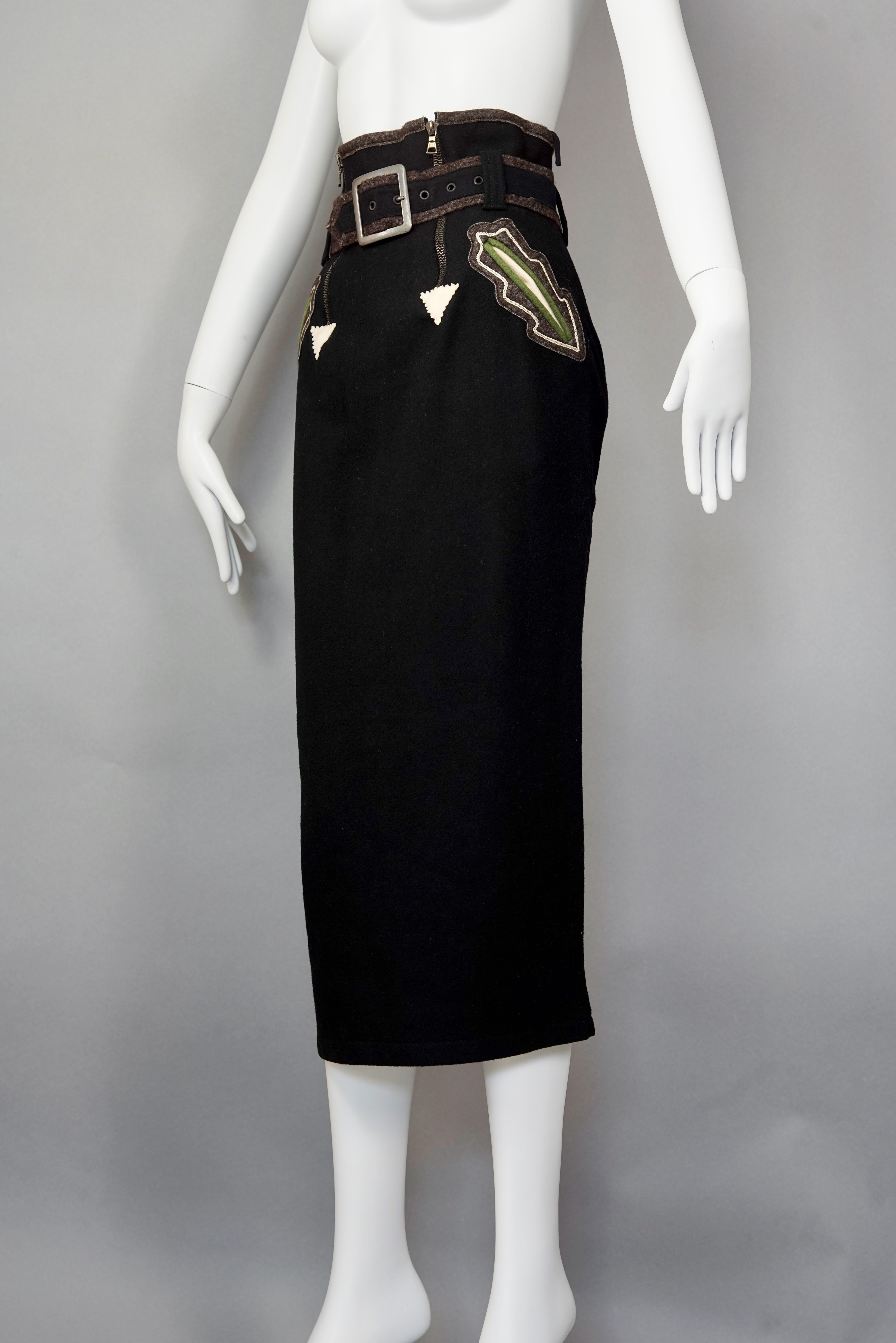Women's Vintage 1988 JEAN PAUL GAULTIER High Waist Belted Skirt For Sale