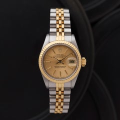 Vintage 1988 Rolex DateJust Model 69173 18 Karat Yellow Gold and Stainless Watch