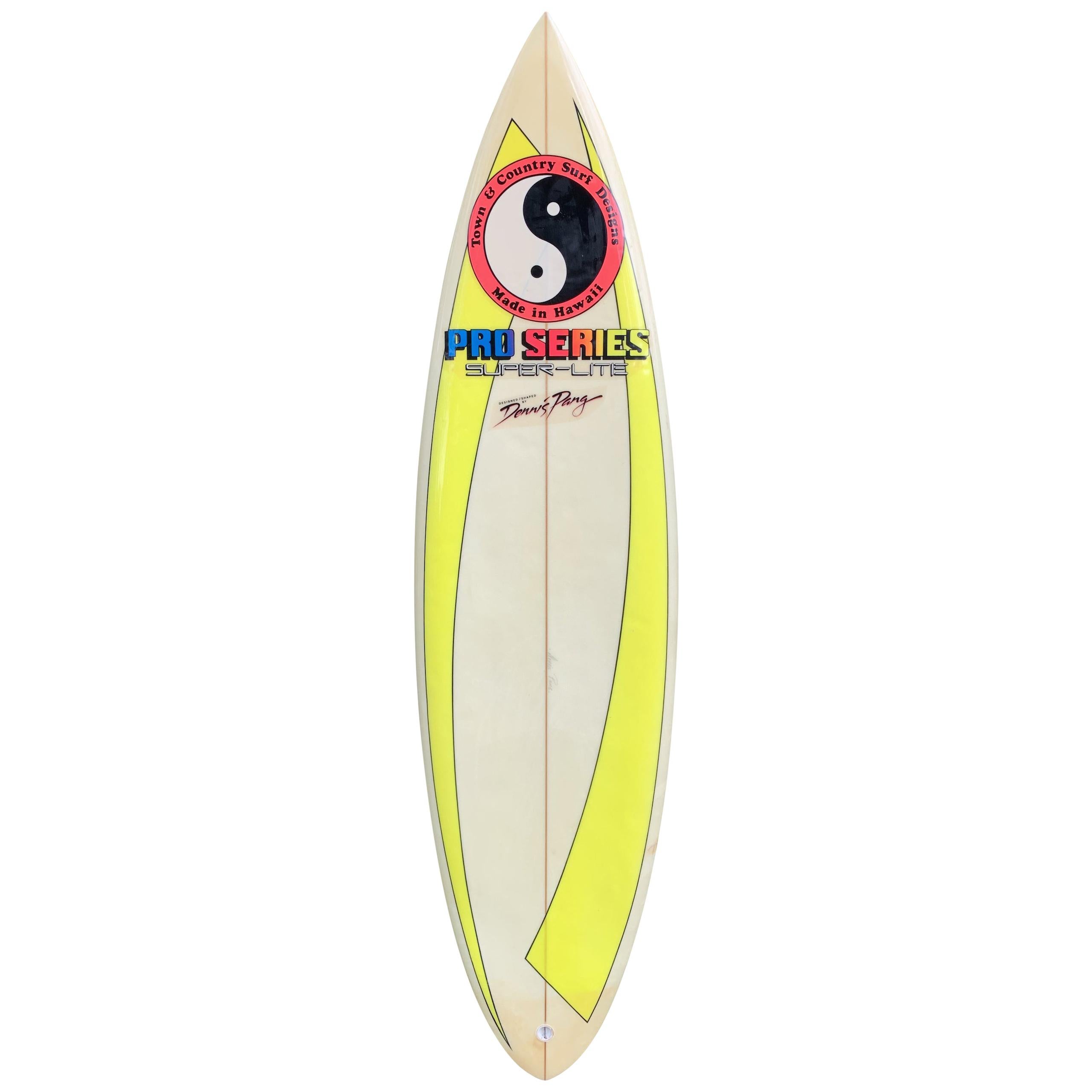 Vintage 1988 Town & Country Surfboard by Dennis Pang