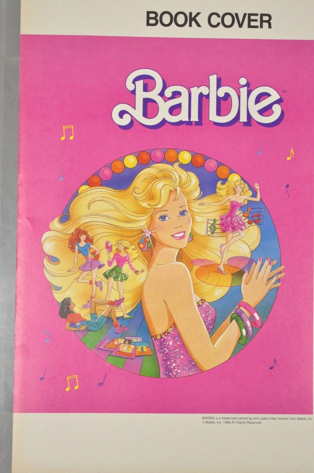 Vintage 1989 Barbie Mattel Original Rosa Papier-Büchercover NOS – Viele verfügbar (Moderne der Mitte des Jahrhunderts) im Angebot