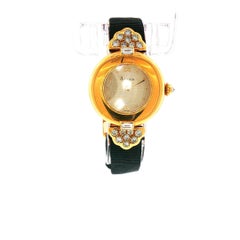 Vintage 1989 Cartier Colisee 18K Yellow Gold with Factory Diamond Ladies Watch