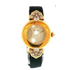 Vintage 1989 Cartier Colisee 18K Yellow Gold with Factory Diamond Ladies Watch