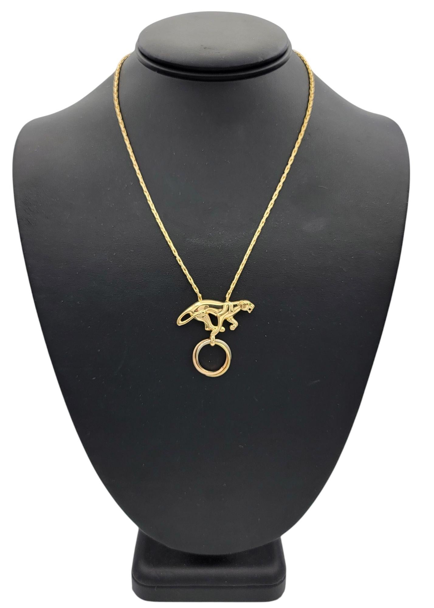 Vintage 1989 Cartier 'Panthere de Boadilla' Pendant Necklace in 18 Karat Gold For Sale 8