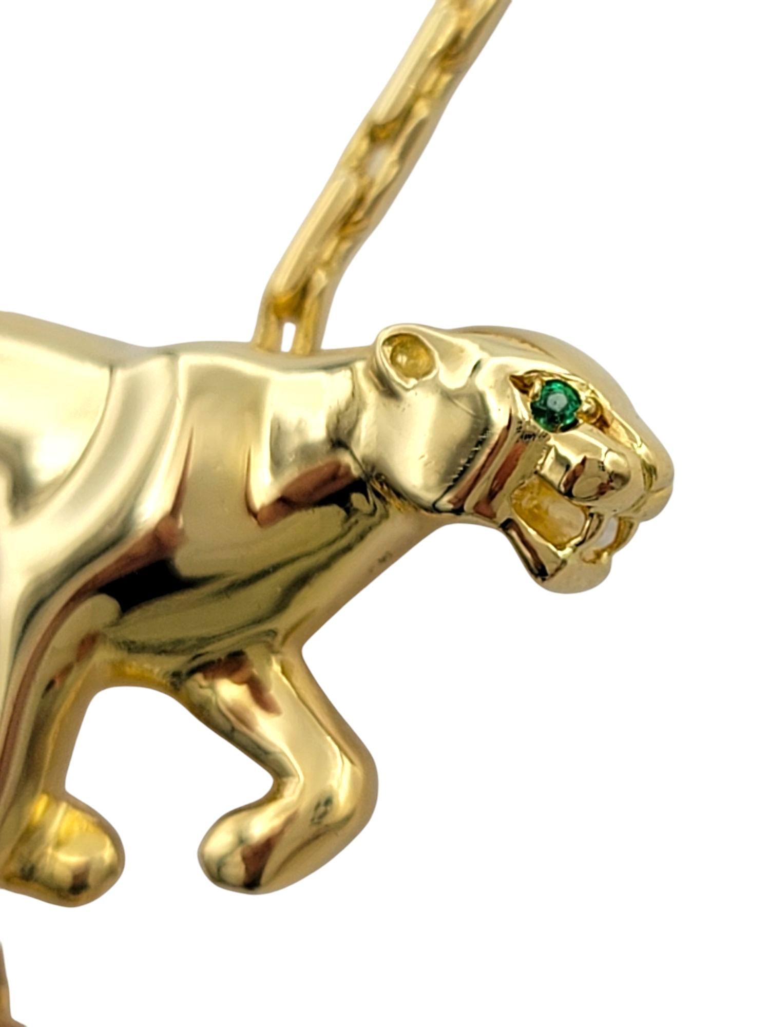 Contemporary Vintage 1989 Cartier 'Panthere de Boadilla' Pendant Necklace in 18 Karat Gold For Sale