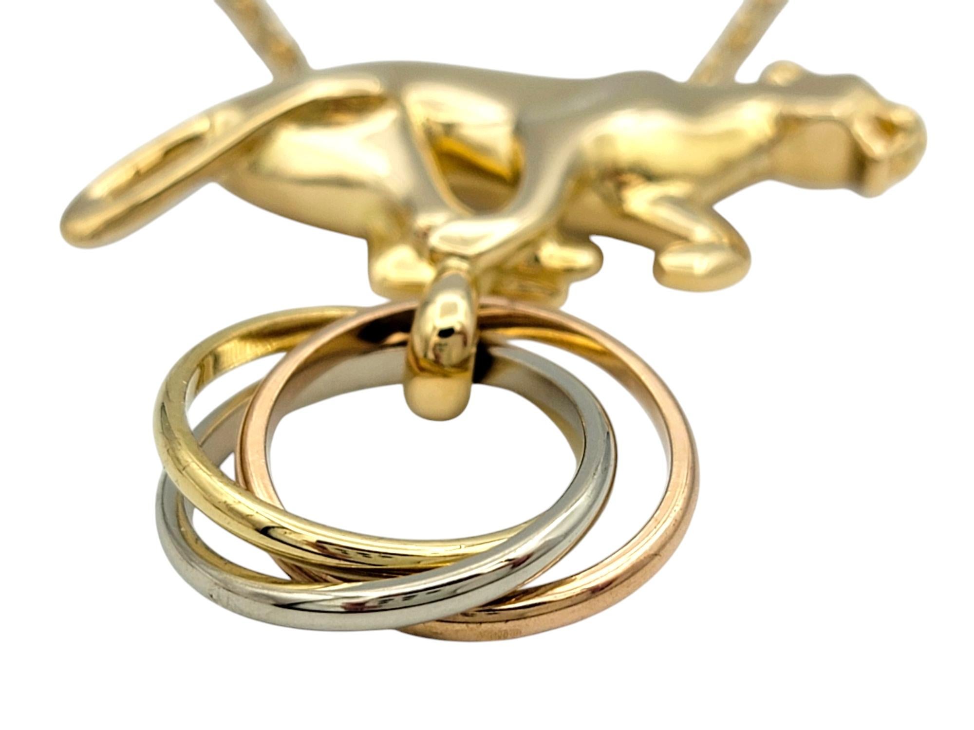 Vintage 1989 Cartier 'Panthere de Boadilla' Pendant Necklace in 18 Karat Gold For Sale 2