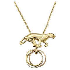 Vintage 1989 Cartier 'Panthere de Boadilla' Pendant Necklace in 18 Karat Gold