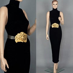 Vintage 1989 CHRISTOPHER ROSS Sculpture Lion Belt Buckle