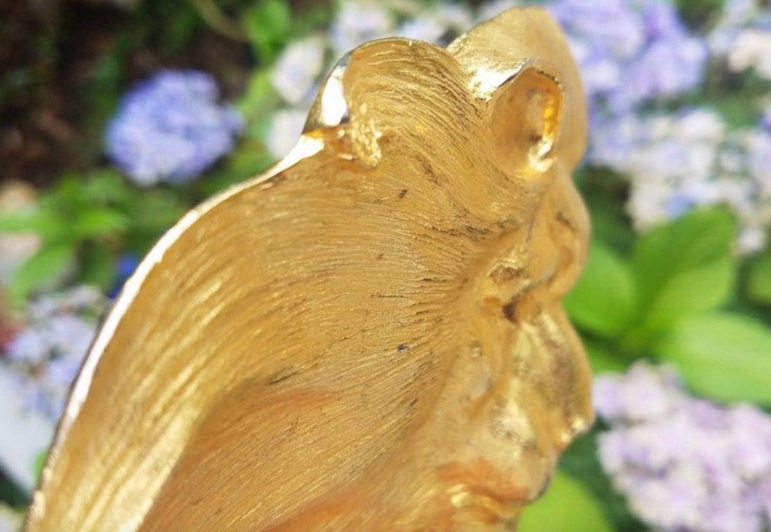 Women's Vintage 1989 CHRISTOPHER ROSS Sculpture Lion Belt Buckle For Sale
